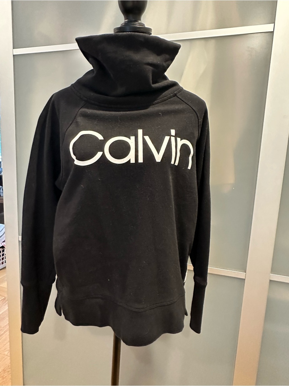 Calvin Klein Black Turtleneck Logo Sweater
